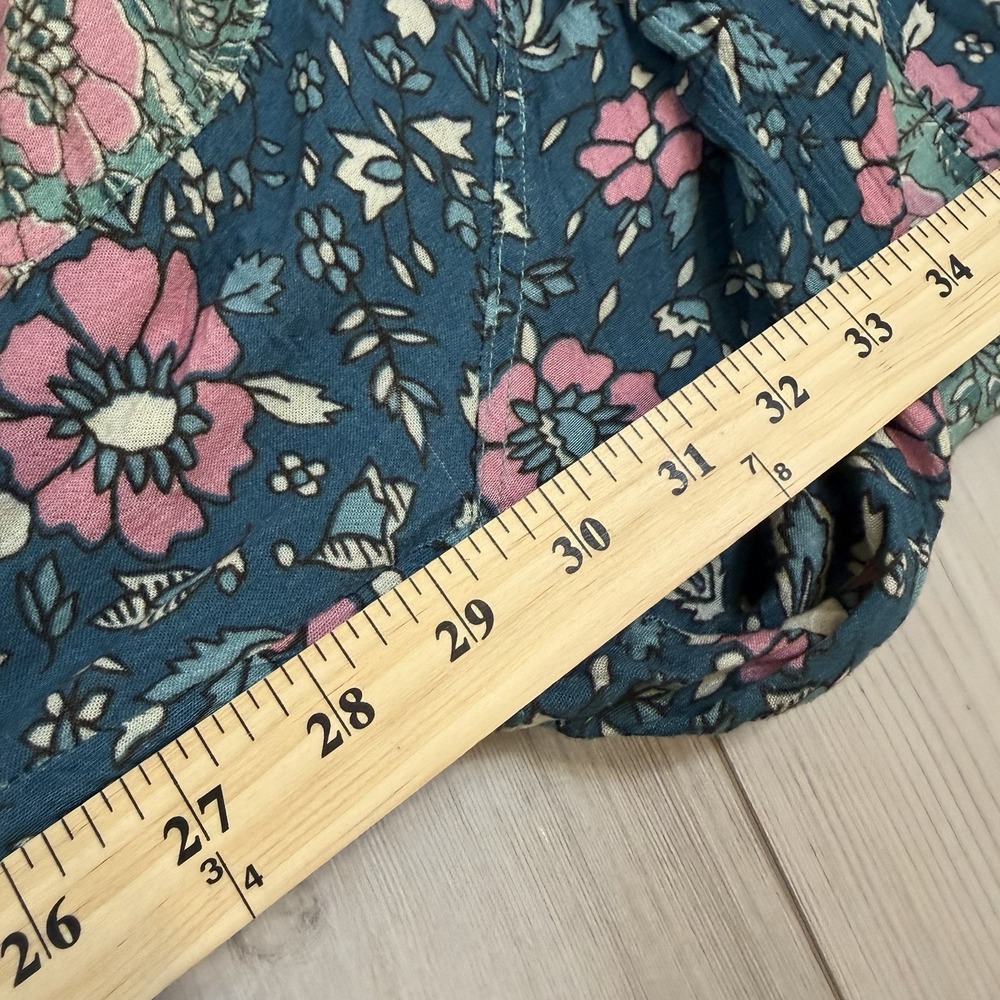 Free People Bali Sultry Boho Flare Pants Small Floral Coastal Hippie Festival - Picture 12 of 12